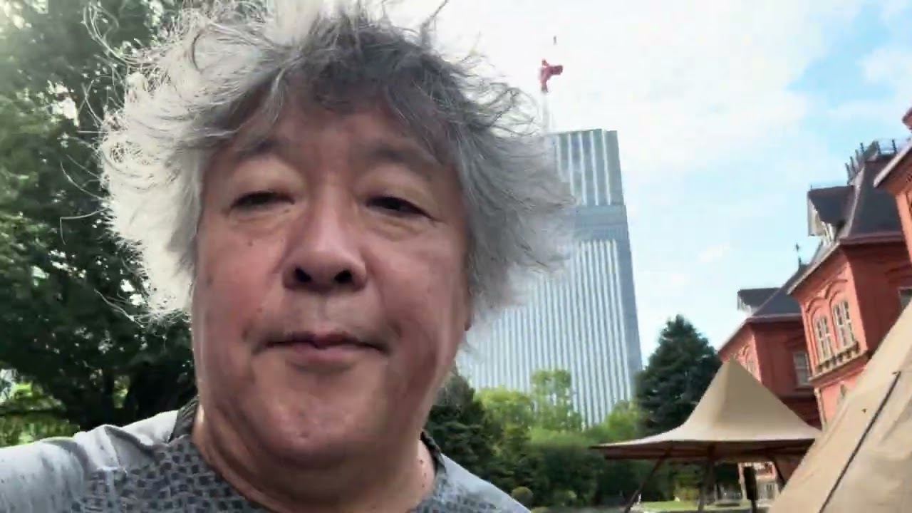 #旅ラン 風の強い日、札幌赤レンガ庁舎のまわりを走る。２０２５年９月出走。