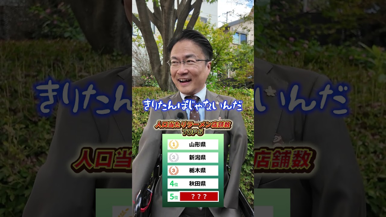 ラーメン店が多い都道府県  #ラーメン #都道府県 #ランキング #クイズ動画