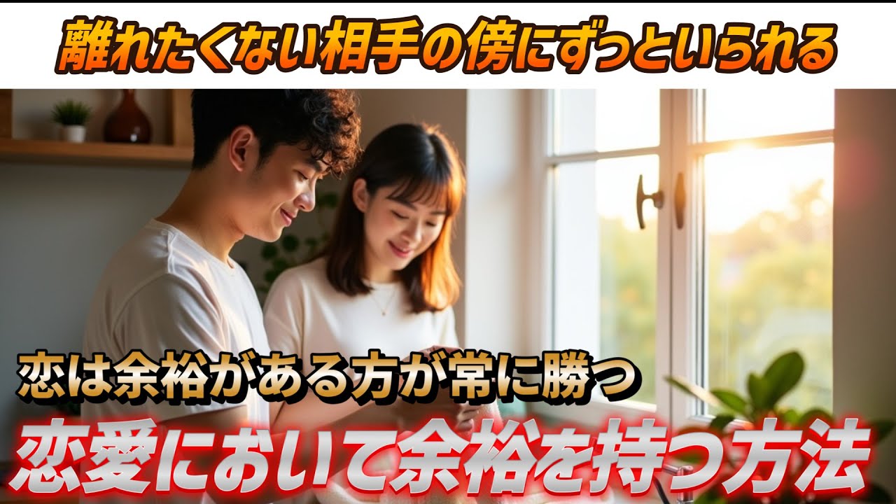 恋愛で余裕を持つ方法