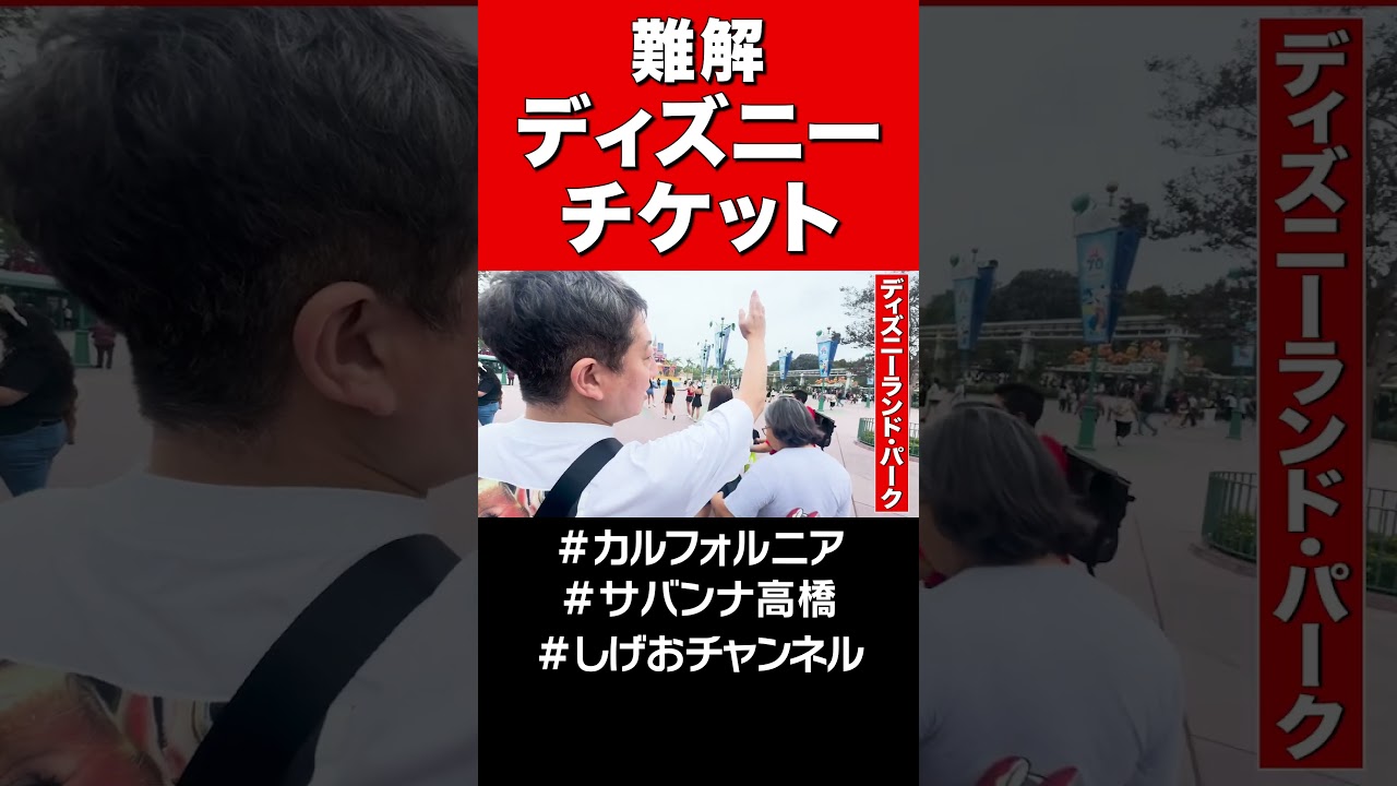 【難解】カリフォルニア・ディズニーのチケット #サバンナ高橋#旅行