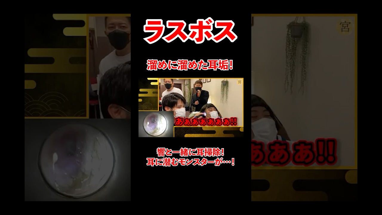 響と一緒に耳掃除！耳に潜むモンスターが、、#宮迫博之 #耳垢の除去 #shorts