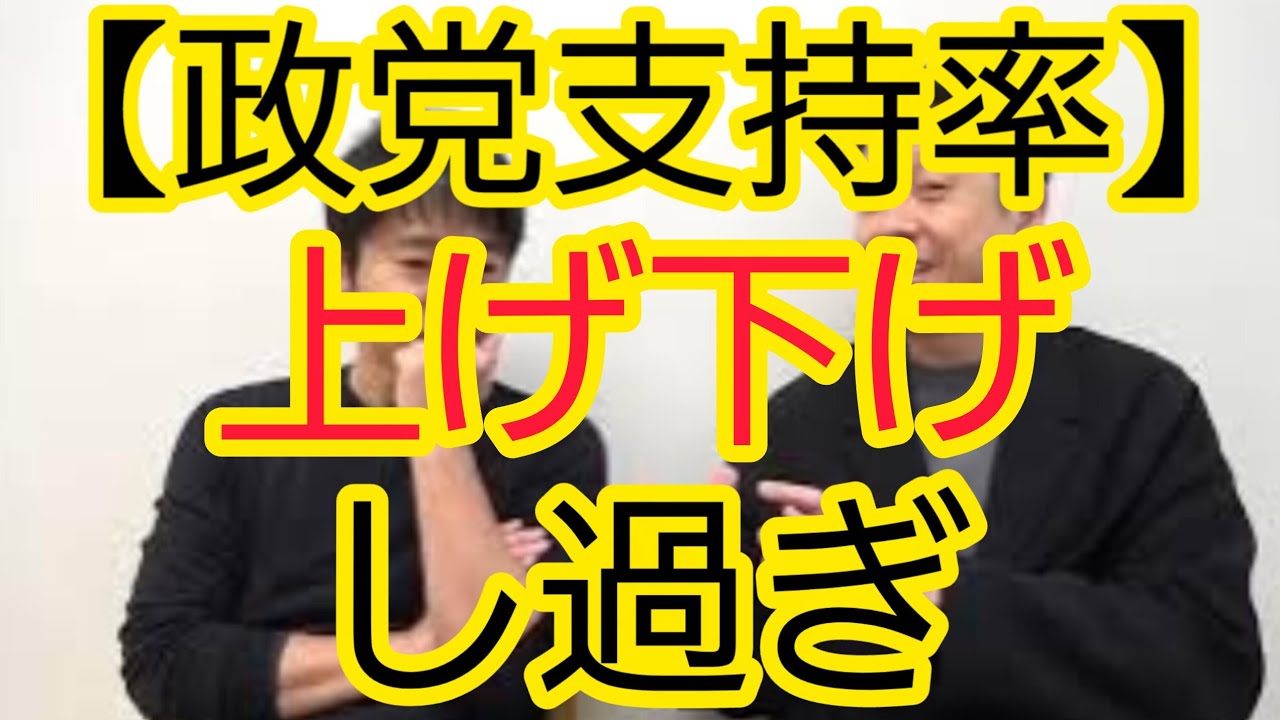 【政党支持率】上げ下げし過ぎ