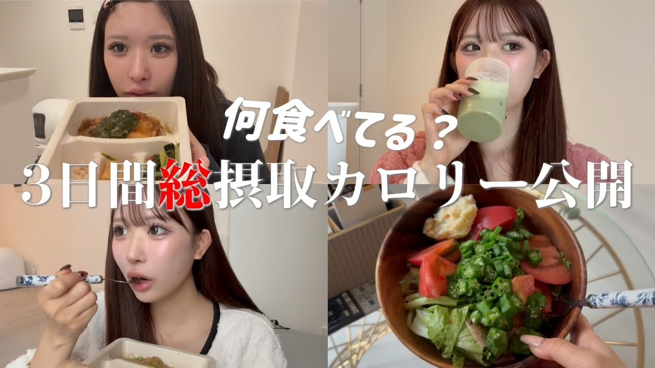 【食事密着】164cm/45kgの体型に憧れる前に見て。3日間の総摂取カロリーはこれ🔥