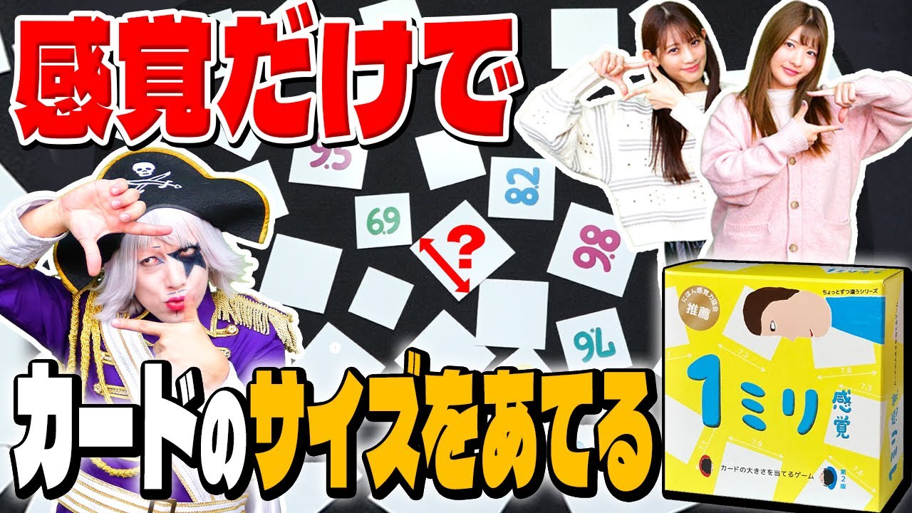 【ボードゲーム】サイズが1mmずつ違うカードを触らず当てられるか競うおもちゃ【1mm感覚】