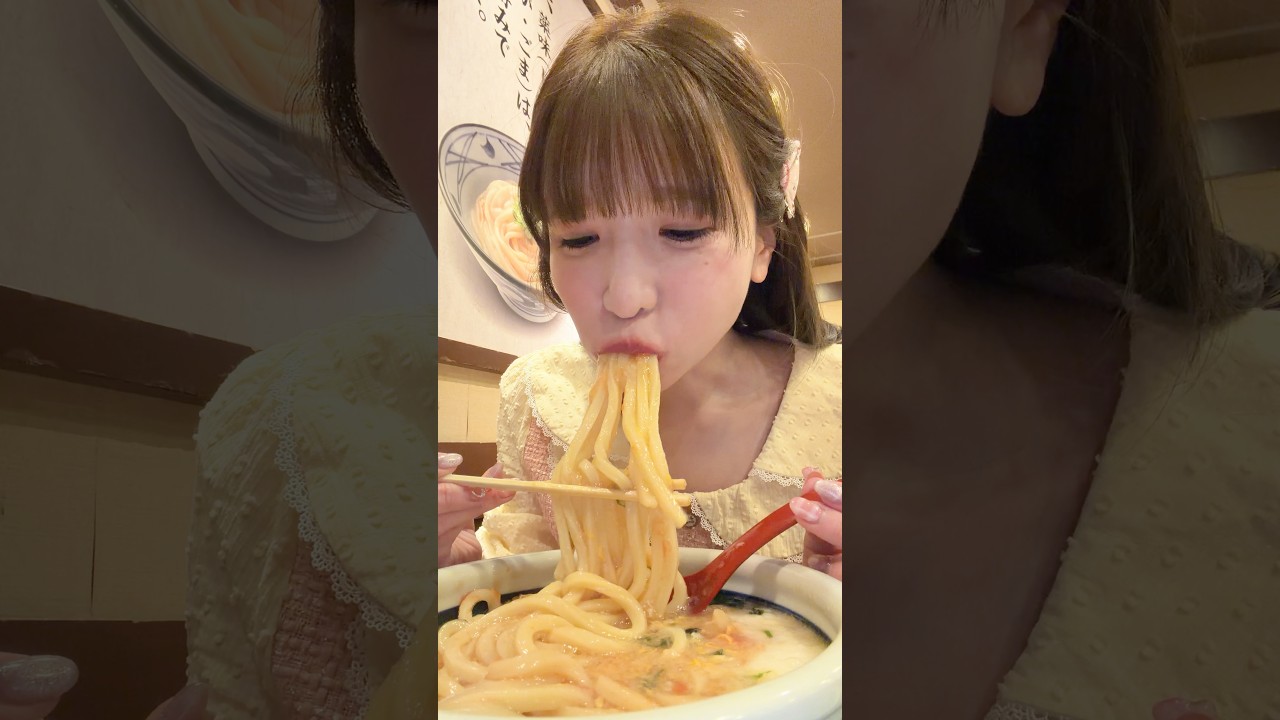 明太あんかけおうどん爆食