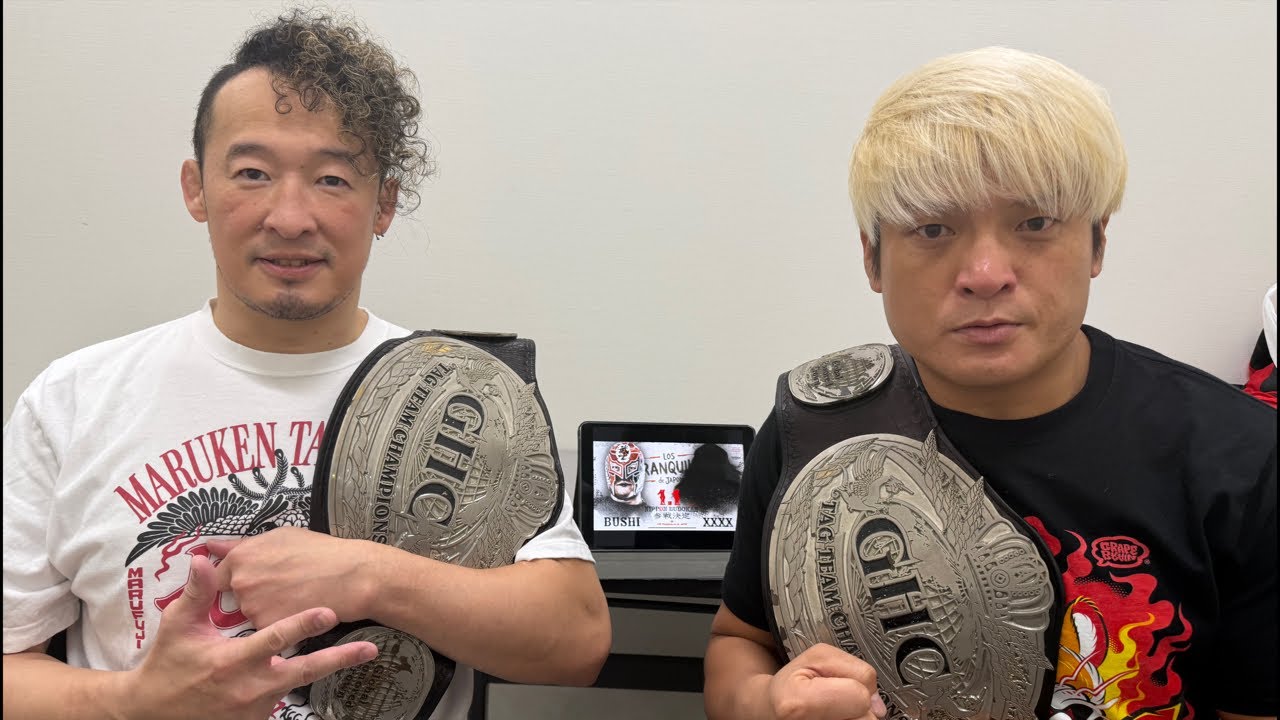 GHCタッグ王者になったぞ！次期挑戦者はBUSHI、XXXX組だ！