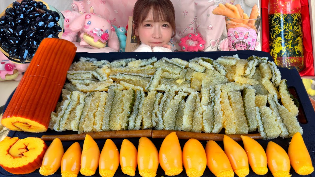 【大食い】子持ちヤリイカ子持ちこんぶ【ASMR】