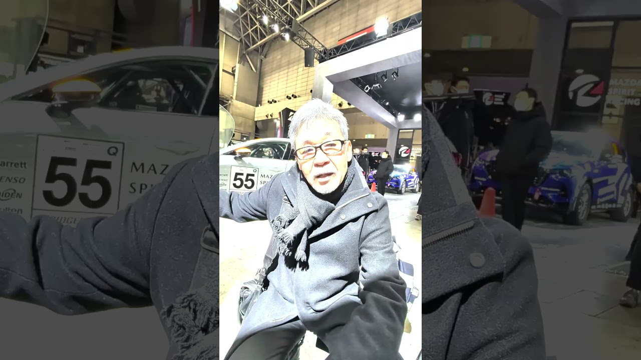 東京オートサロン公式インフルエンサーピストン西沢です。マツダブースにあるMAZDA SPRIT RACING のロードスターに乗った#東京オートサロン2026 #tokyoautosalon2026