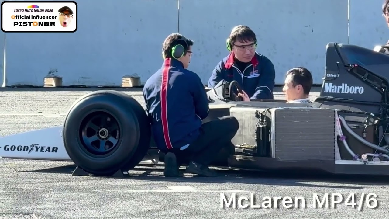 オートサロン公式インフルエンサーピストン西沢。1989年マクラーレンMP4/5V10 3.5L最高出力685ps　#tokyoautosalon2026  #東京オートサロン2026 #shorts