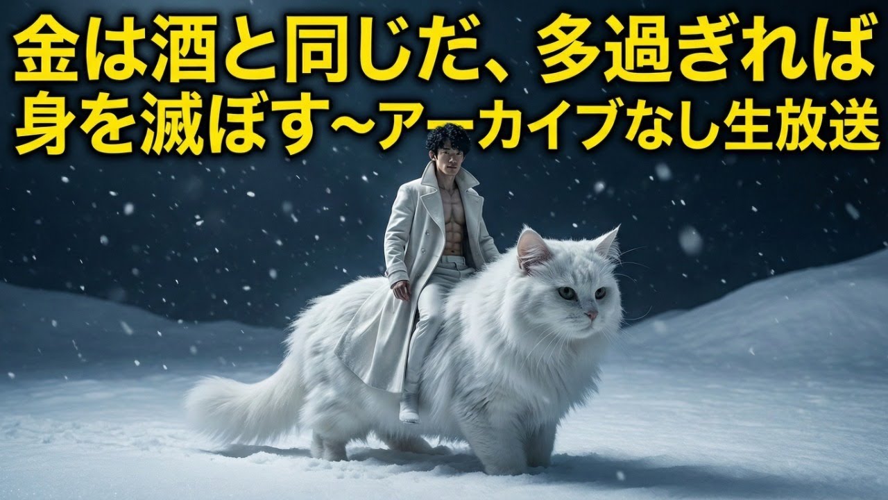 金は酒と同じだ、多過ぎれば身を滅ぼす〜アーカイブなし生放送