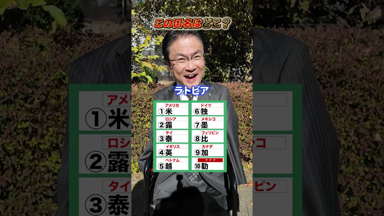 この漢字はどこの国？ #国名 #漢字 #雑学 #クイズ