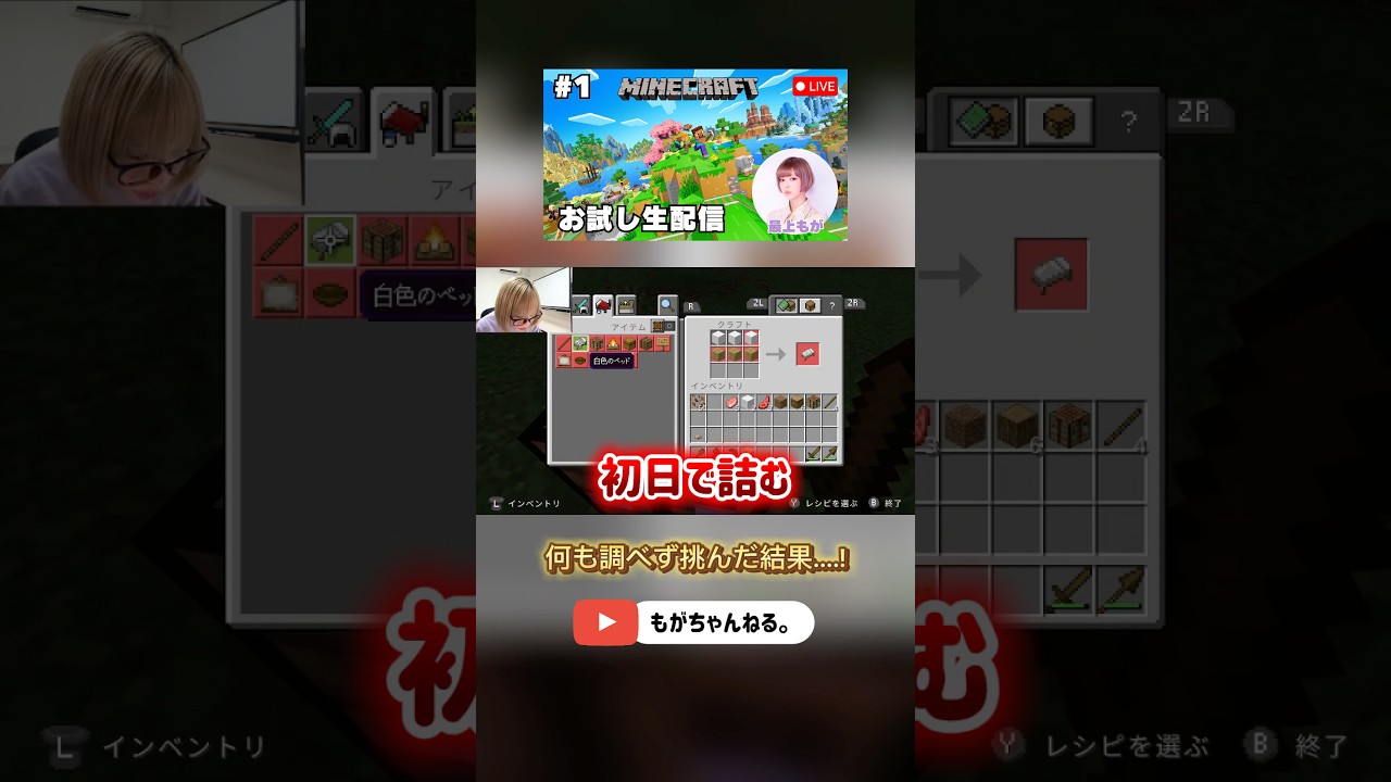 【Minecraft】何も調べず挑んだ結果《#1 切り抜き》