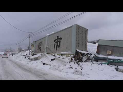 【雪の重みで建物倒壊】雪解けでさらなる崩壊の恐れ　秋田県大館市　#8bitNews