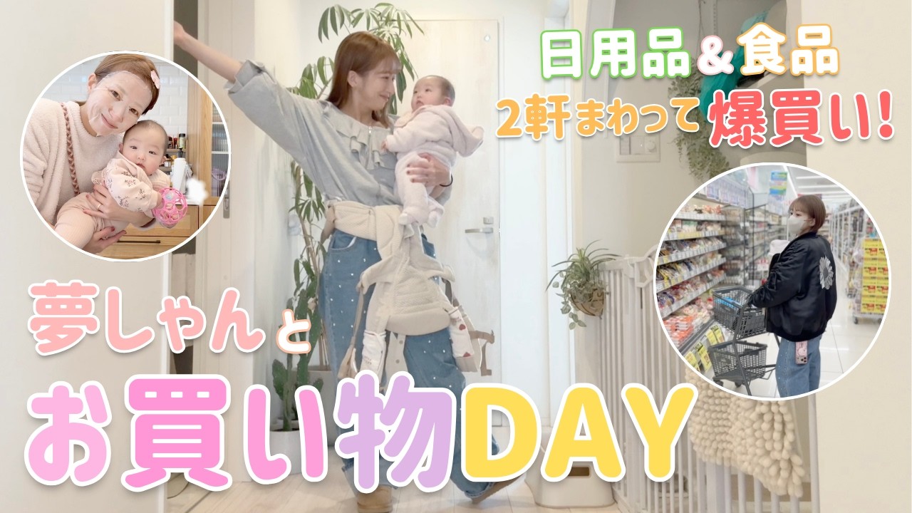 【お買い物DAY】2軒寄ってあれこれ爆買い&日常購入品紹介🛒買い物中の夢しゃんは…😴